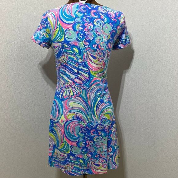 Lilly Pulitzer Women's Tammy T-Shirt Dress in Multi Guilty Pleasure Swirl XS - Picture 7 of 11